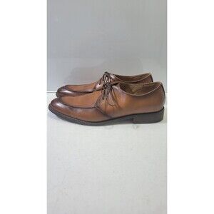 LA Milano Fremont Mens Cognac Leather Apron Derby Dress Shoes Size 13